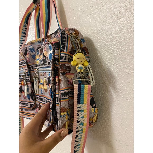 vintage y2k harajuku gwen stefani rainbow black kawaii gym bag - Picture 6 of 7